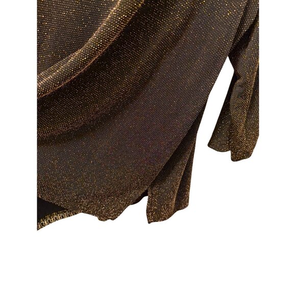 Alfred Dunner Womens Metallic Patchwork Top Sz 2X Blouse - Picture 10 of 12